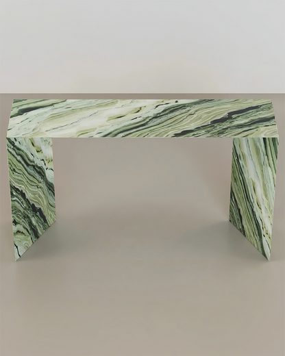 Natural Green Forest Marble Simaple Console Table