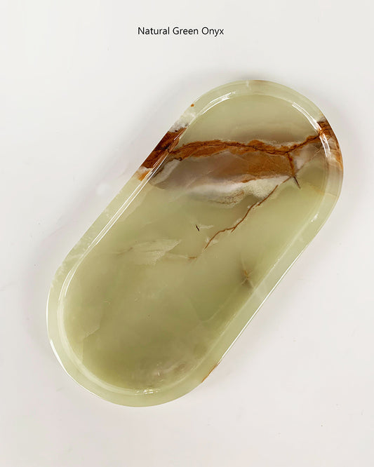 Natural Green Onyx Marble Tray