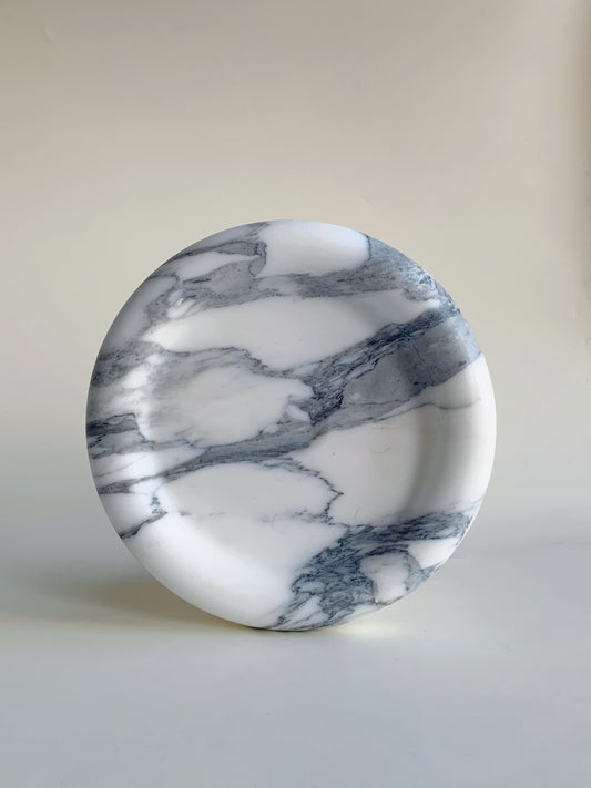 Natural Marble Arabescato Round Tray
