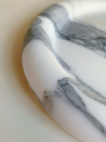 Natural Marble Arabescato Round Tray