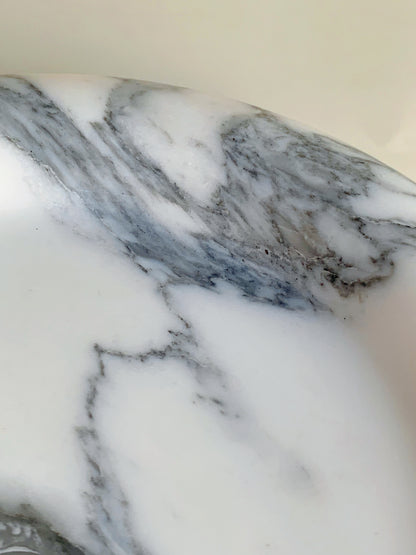 Natural Marble Arabescato Round Tray