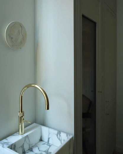 Natural Marble Arabescato Vanity Unit with Doors