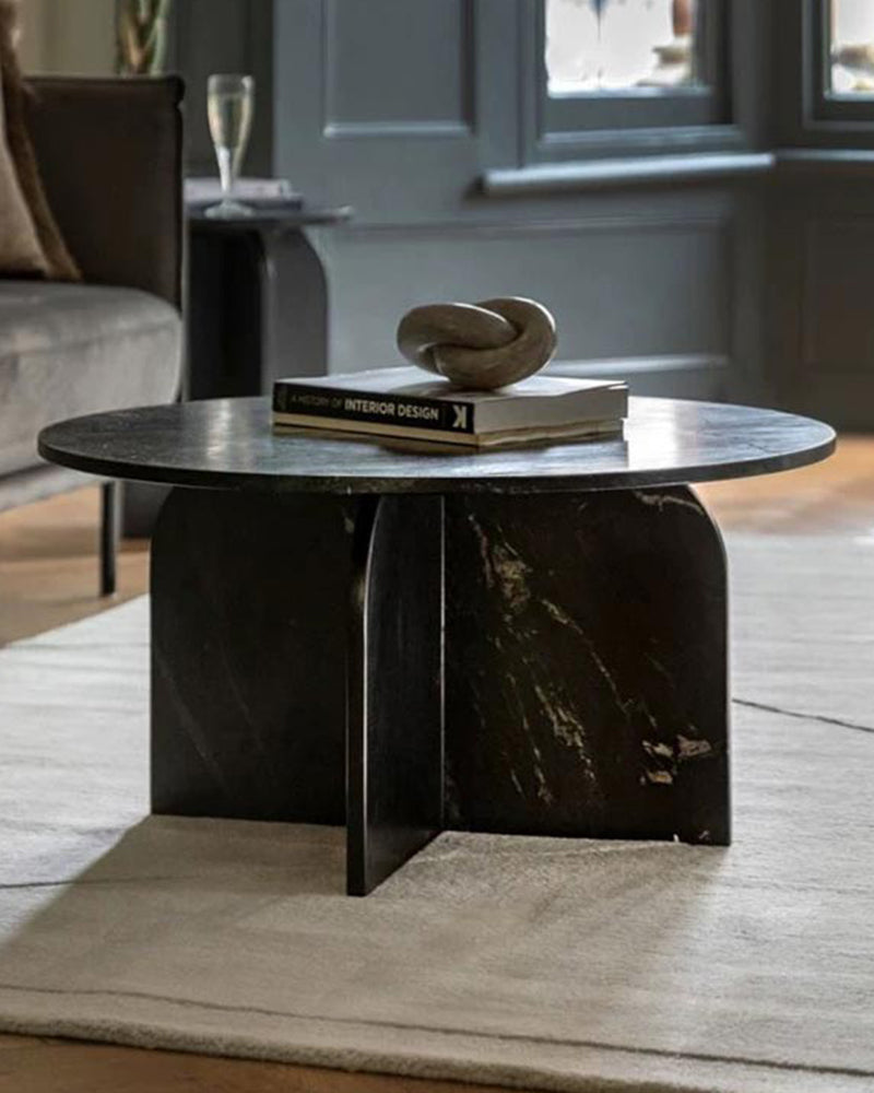 Natural Marble Arc Cross Coffee Table