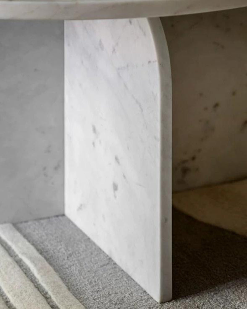 Natural Marble Arc Cross Coffee Table