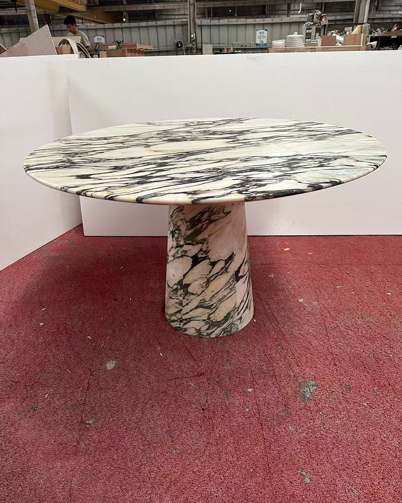 Natural Marble Calacatta Viola  Round Dining Table