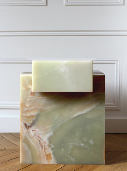 Natural Marble Green Onyx Creative Side Table