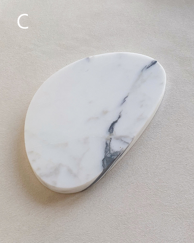 Natural Marble Organic Egg Shape Tray