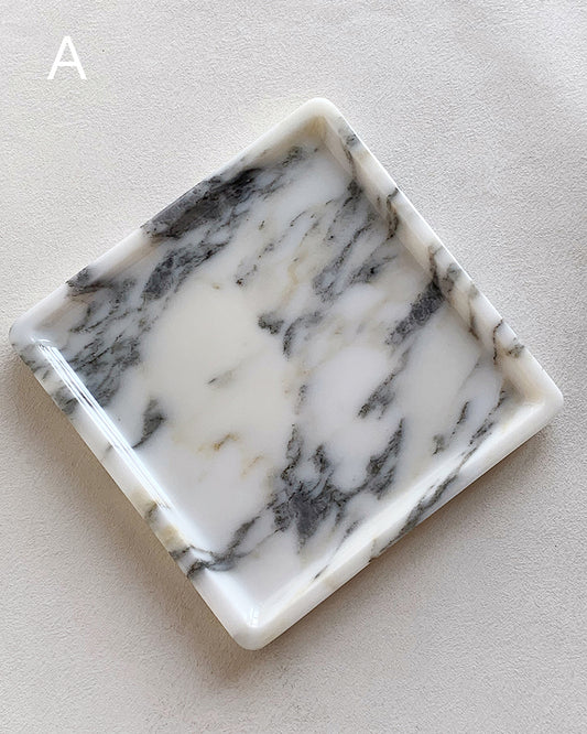 Natural Marble Polished Square Tray