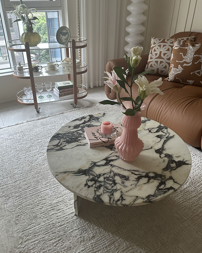Natural Marble Round Coffee Table