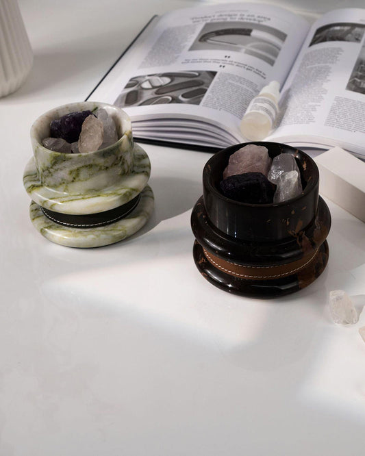 Natural Marble Spiral Candle Holder