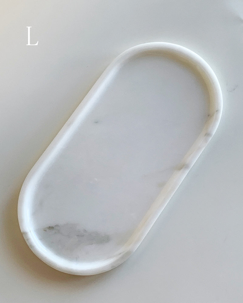 Natural Marble Square Round Tray