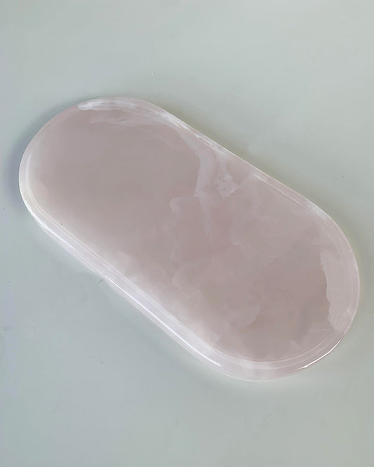 Natural Pink Onyx Marble Tray