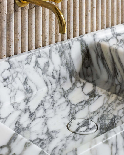 Natural Stone Bathroom Vanity Sink  - Multiple Drawers