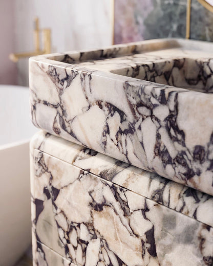 Natural Stone Bathroom Vanity Sink  - Multiple Drawers