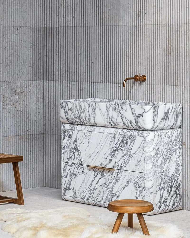 Natural Stone Bathroom Vanity Sink  - Multiple Drawers