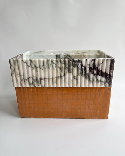 Natural Stone Fluted Sink - Vanity Basin