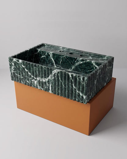 Natural Stone Fluted Sink - Vanity Basin