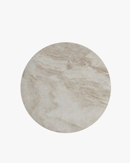 Natural Stone Taj Mahal Dining Table with Hexagon Base