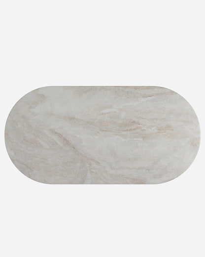 Natural Stone Taj Mahal Dining Table with Petal Base