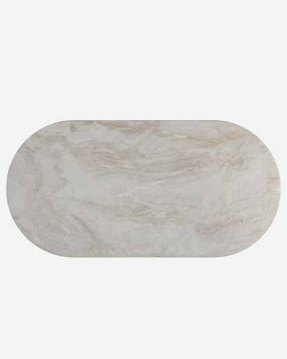 Natural Stone Tal Mahal Dining Table - Semi-cyl Base