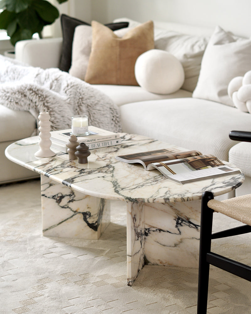 Calacatta Viola Oval Coffee Table