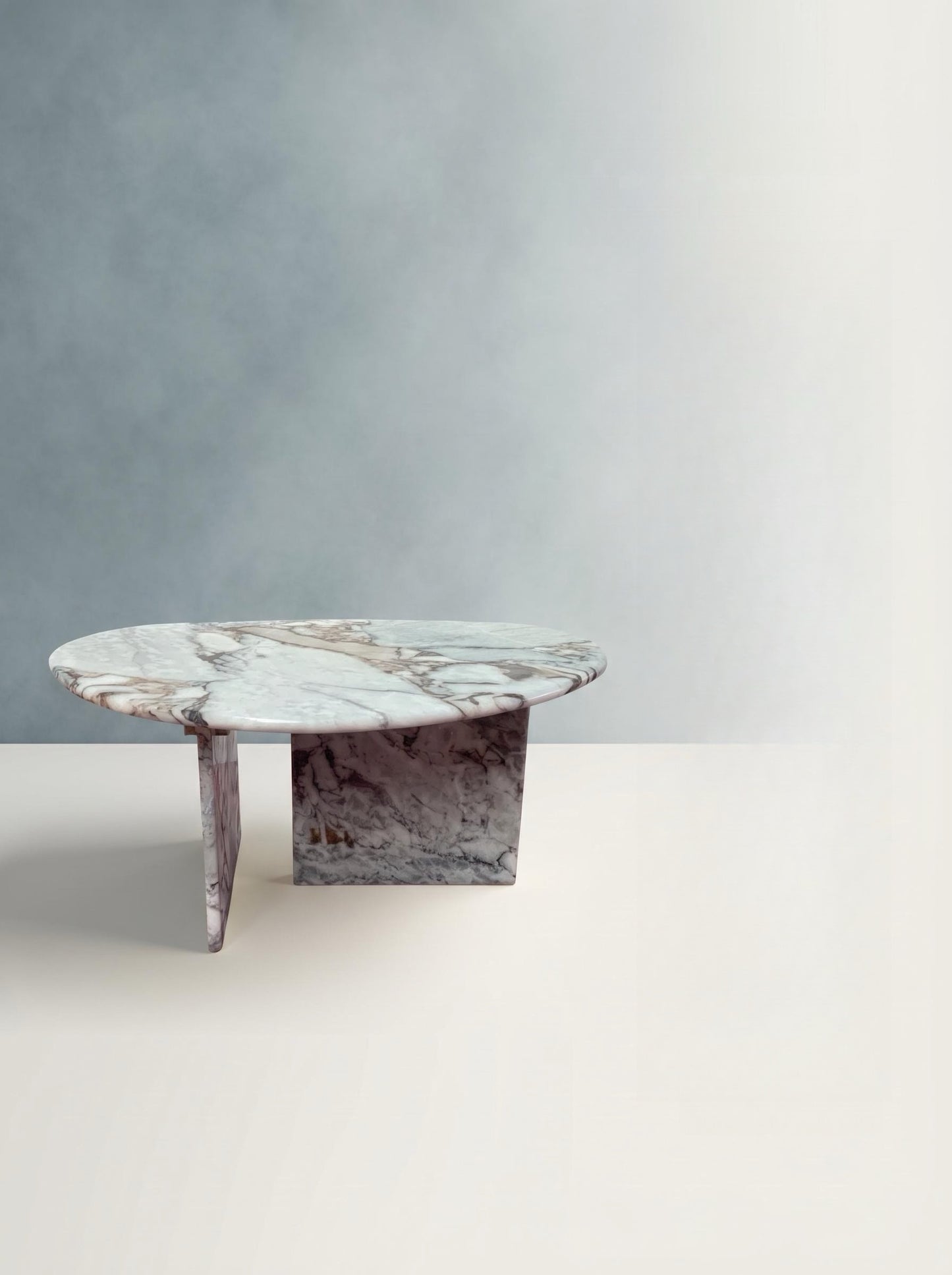 Natural Marble Ocean Storm Organic Egg Shape Coffee Table