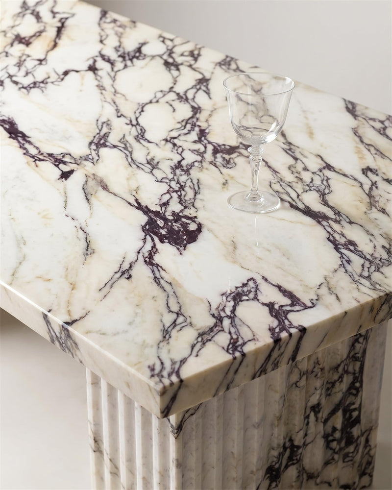 Natural Marble Calacatta Viola Rectangle Dining Table