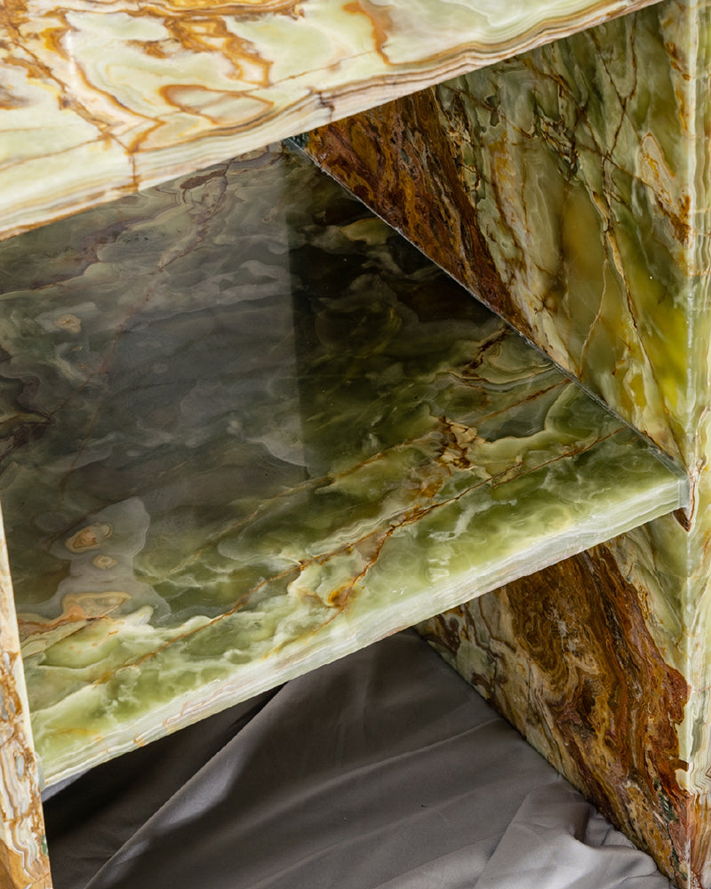 Natural Marble Green Onyx Side Table