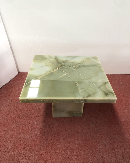 Natural Marble Green Onyx Square Coffee Table