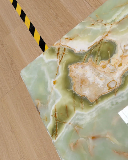 Natural Marble Green Onyx Square Coffee Table