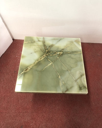 Natural Marble Green Onyx Square Coffee Table
