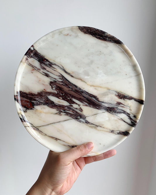 Calacatta Viola Marble Polished Round Tray