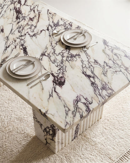 Natural Marble Calacatta Viola Rectangle Dining Table