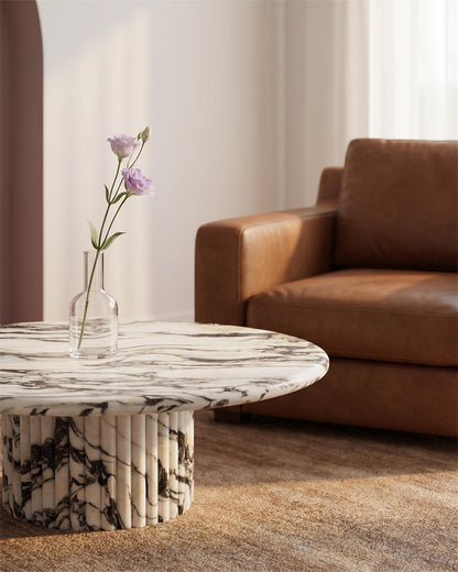 Natural Calacatta Viola Petal Base Coffee Table