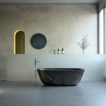 Marble Oval Bathtub | Luxury Modern Bathtub | White Marble Bathtub