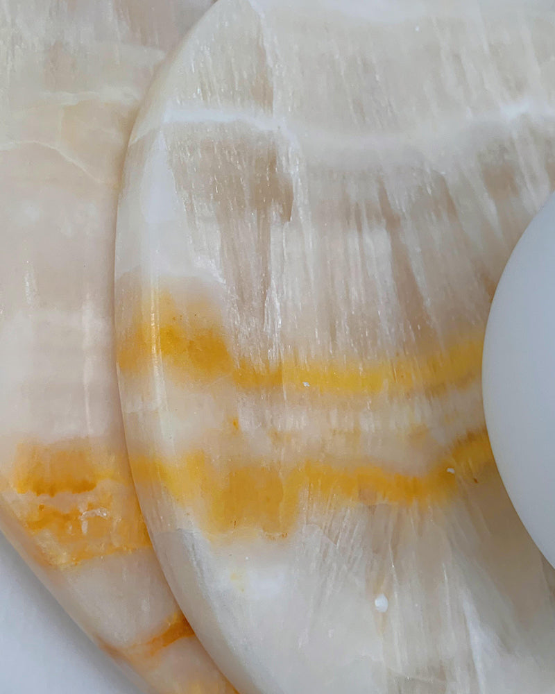 Orange Onyx Wall Lamp