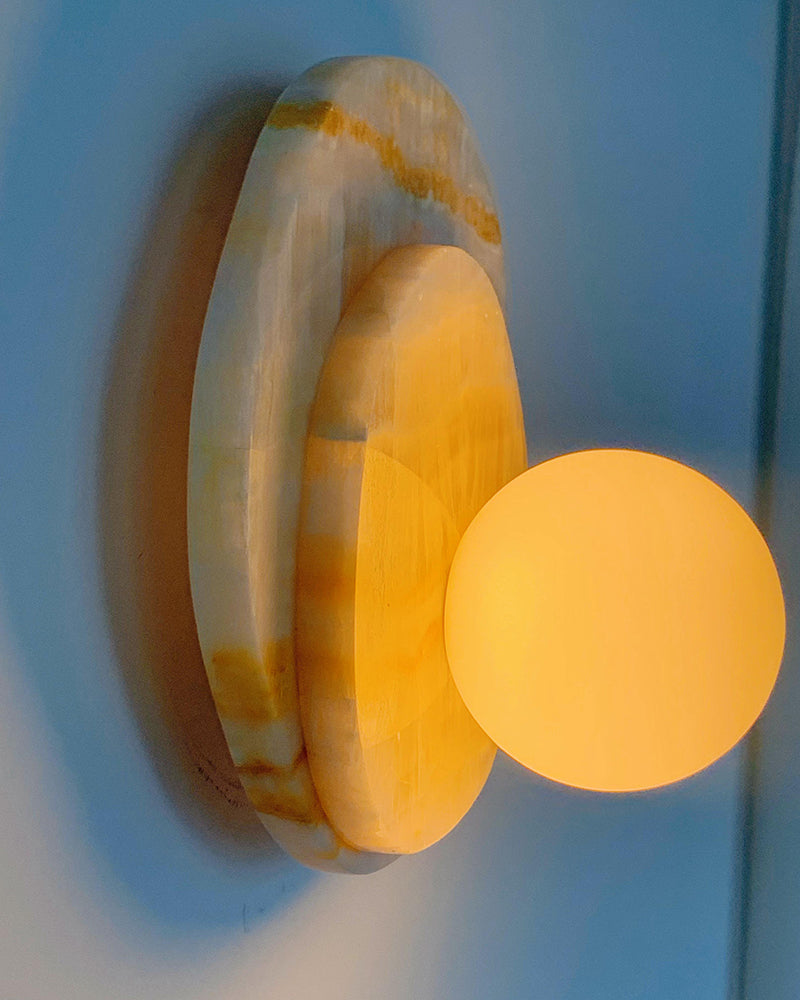 Orange Onyx Wall Lamp