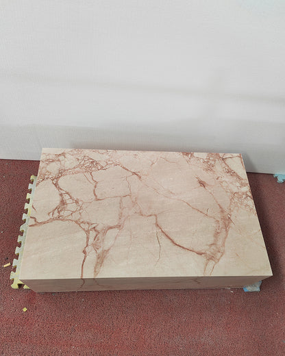 Pink Rose Marble Rectangle Plinth Coffee Table