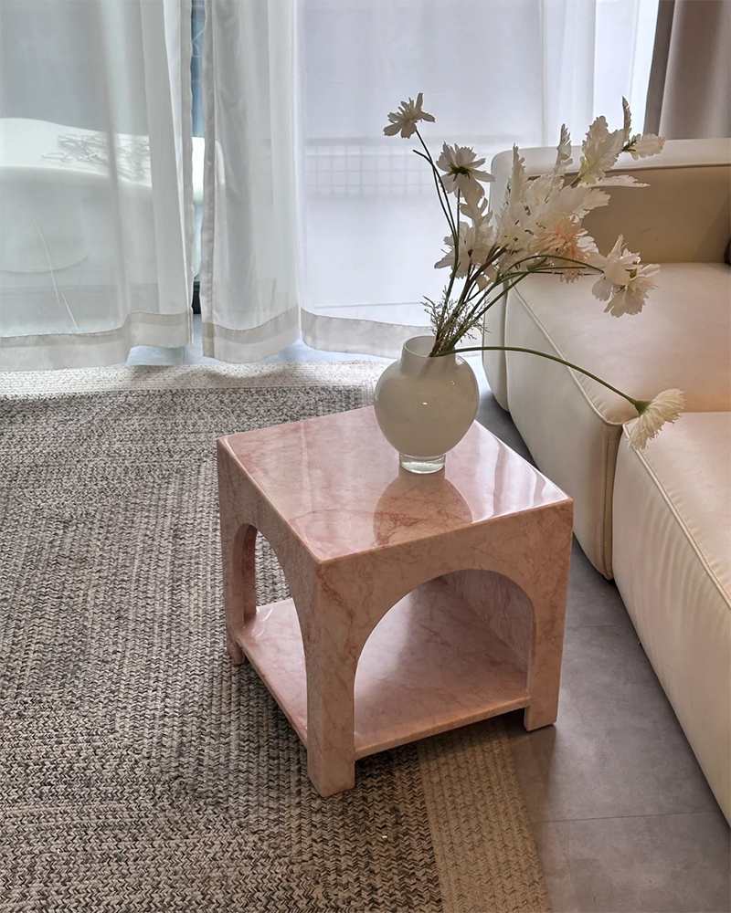 Cream Rose Pink Side table