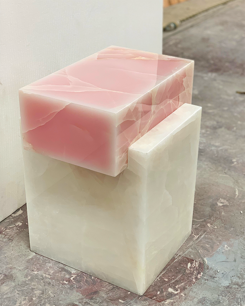 Natural Marble Onyx Creative Side Table