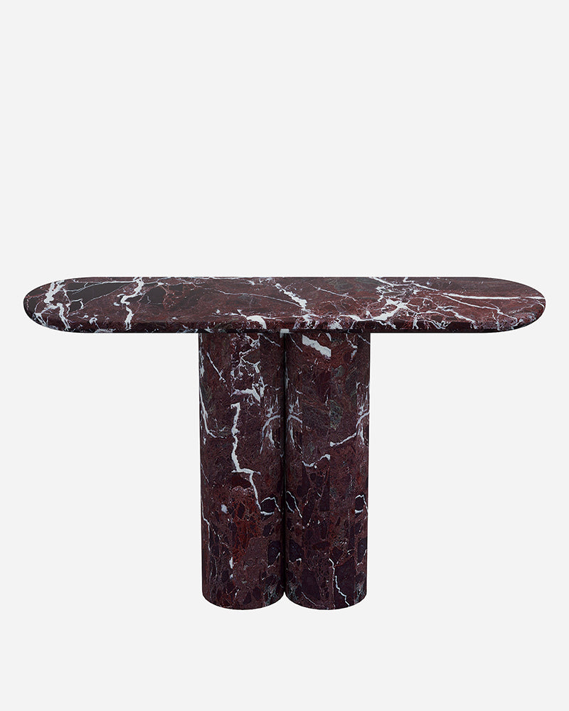 Rosso Levantine Marble Nova Console table