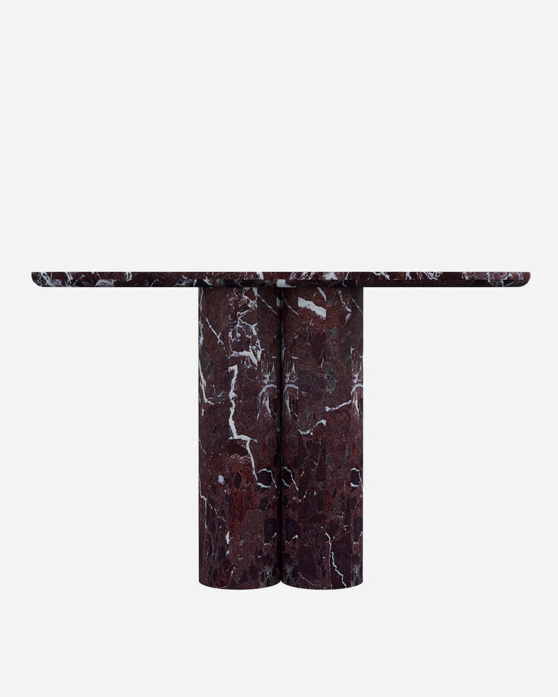 Rosso Levantine Marble Nova Console table