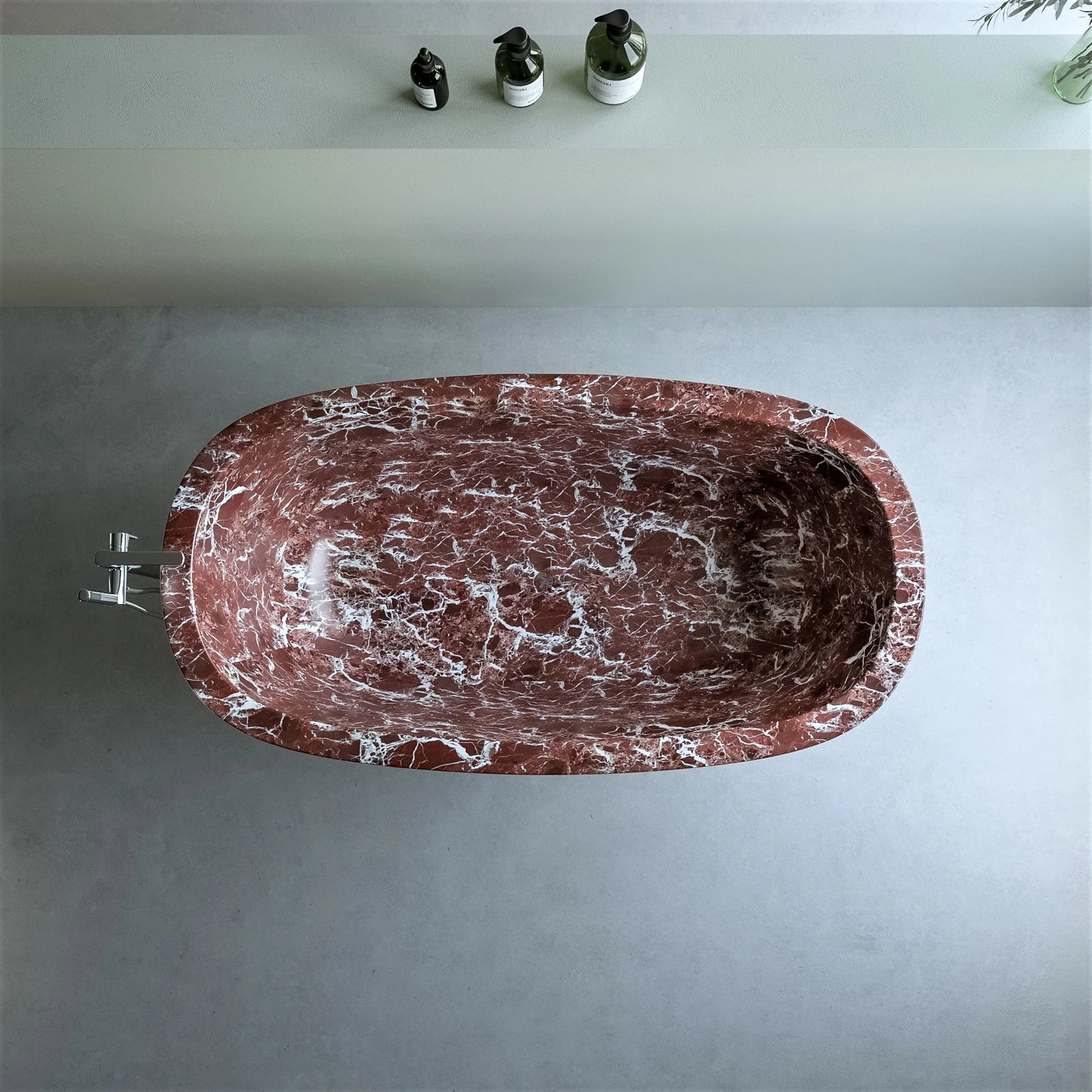 Marble Oval Bathtub | Luxury Modern Bathtub | White Marble Bathtub