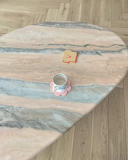 Natural Marble Organic Egg Shape Coffee Table