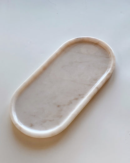 Rosso Portugal Marble Square Round Tray