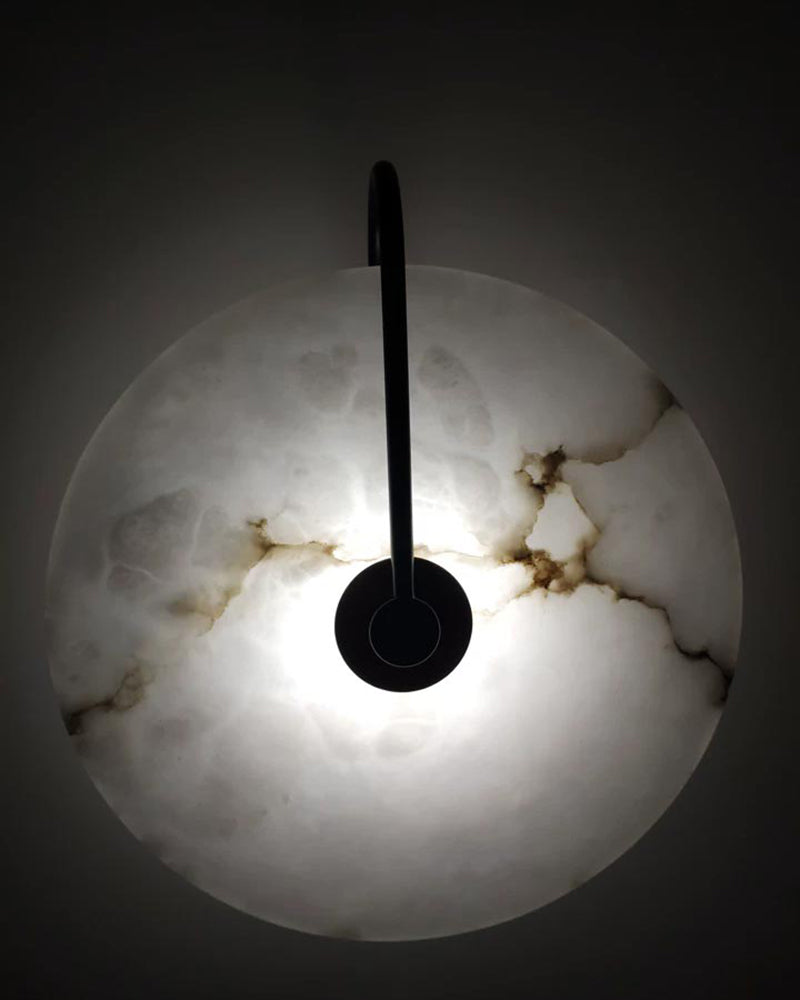 Round Spanish Alabaster Sconce