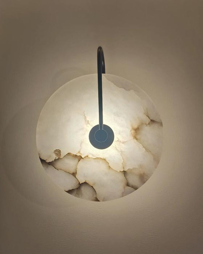 Round Spanish Alabaster Sconce