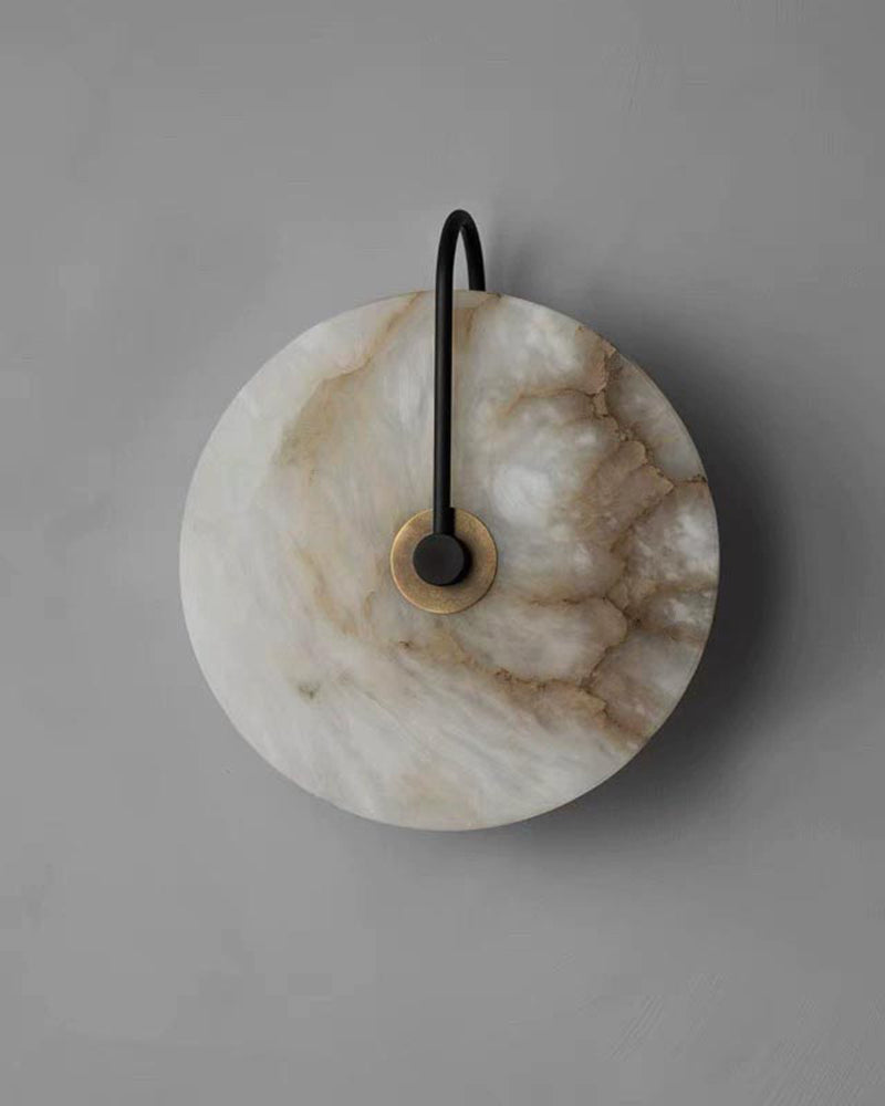 Round Spanish Alabaster Sconce