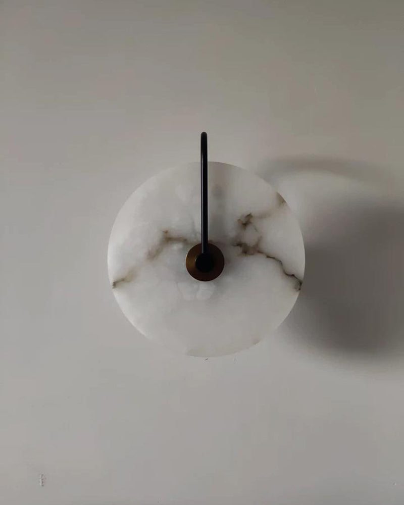 Round Spanish Alabaster Sconce