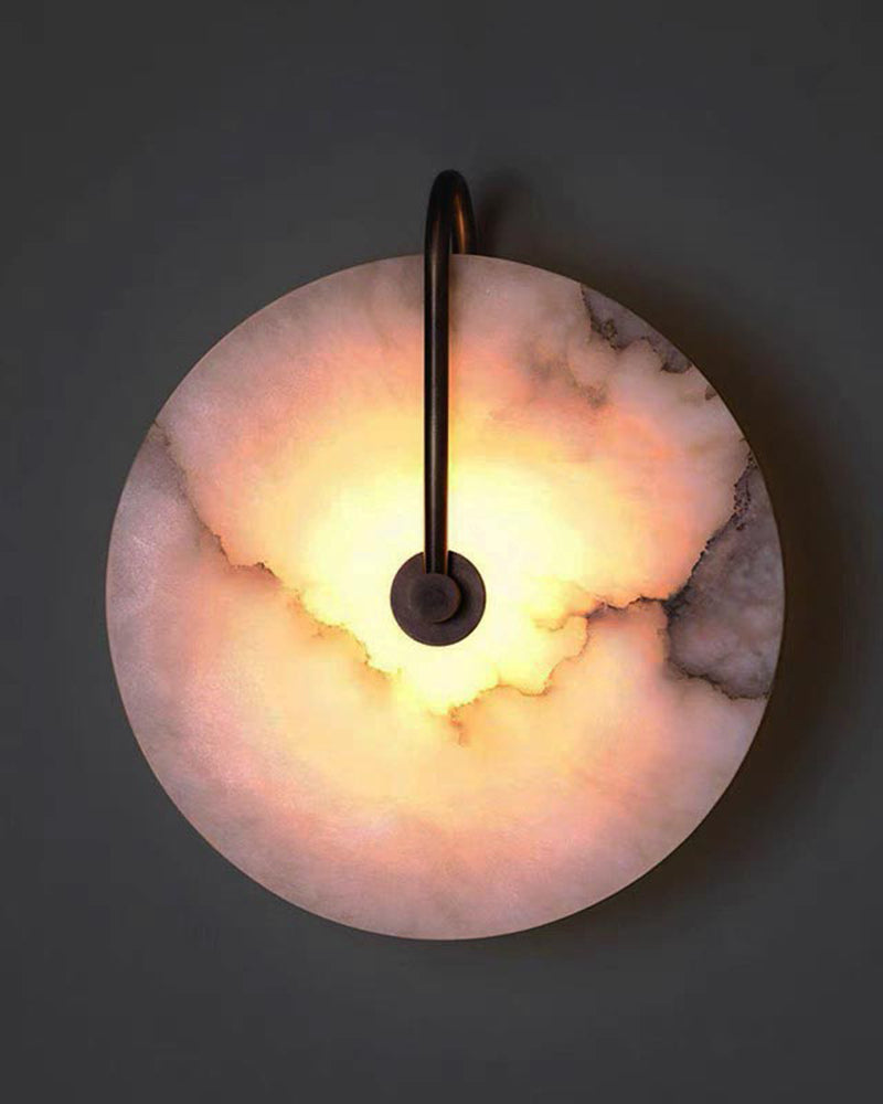 Round Spanish Alabaster Sconce